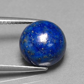 Lapislázuli azul natural de 5,24 ct, corte redondo, opaco