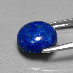 Lapislázuli azul natural de 4,10 ct, corte redondo, opaco