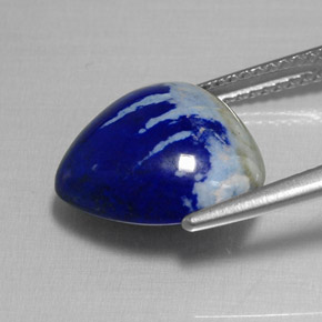 Lapislázuli azul natural de 6,82 ct, trillón, opaco