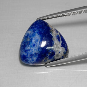 Lapislázuli azul natural de 9,54 ct, trillón, opaco