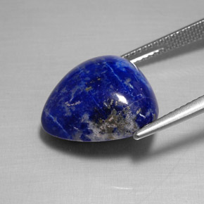 Lapislázuli azul natural de 14,12 ct, trillón, opaco