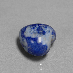 Lapislázuli azul natural de 3,13 ct, forma de corazón, opaco
