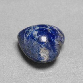 Lapislázuli azul natural de 3,85 ct, forma de corazón, opaco