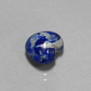 Lapislázuli azul natural de 3,39 ct, forma de corazón, opaco
