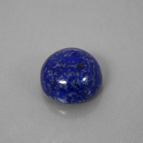 Lapislázuli azul natural de 4,91 ct, corte redondo, opaco