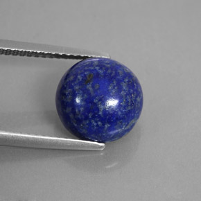 Lapislázuli azul natural de 4,91 ct, corte redondo, opaco