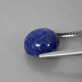 Lapislázuli azul natural de 4,91 ct, corte redondo, opaco