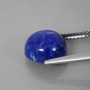 Lapislázuli azul natural de 4,33 ct, corte redondo, opaco