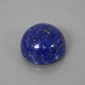 Lapislázuli azul natural de 6,65 ct, corte redondo, opaco