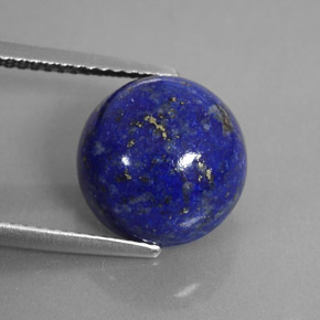 Lapislázuli azul natural de 6,65 ct, corte redondo, opaco