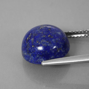 Lapislázuli azul natural de 6,65 ct, corte redondo, opaco