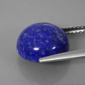Lapislázuli azul natural de 6,14 ct, corte redondo, opaco