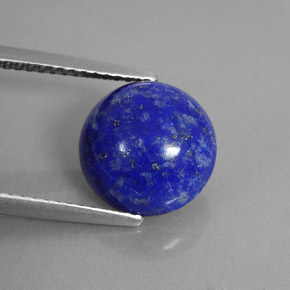 Lapislázuli azul real natural de 4,18 ct, corte redondo, opaco