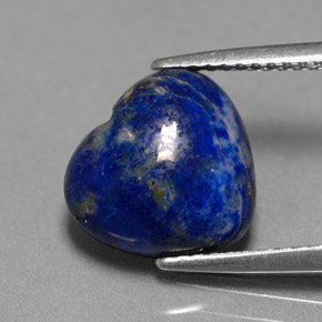 Lapislázuli azul natural de 4,07 ct, forma de corazón, opaco
