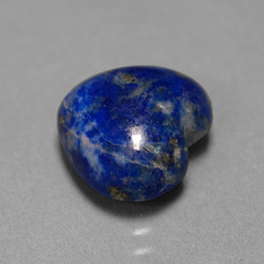 Lapislázuli azul natural de 4,07 ct, forma de corazón, opaco