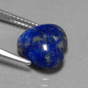 Lapislázuli azul natural de 4,07 ct, forma de corazón, opaco
