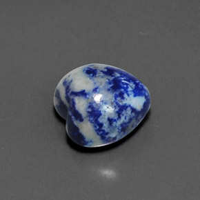Lapislázuli Azul real natural de 6.07 ct, Forma de corazón, Opaco