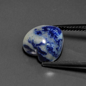 Lapislázuli Azul real natural de 6.07 ct, Forma de corazón, Opaco