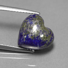 Lapislázuli Azul real natural de 5.43 ct, Forma de corazón, Opaco