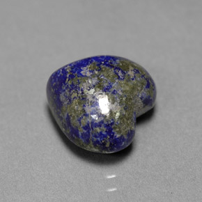 Lapislázuli Azul real natural de 5.43 ct, Forma de corazón, Opaco