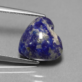Lapislázuli azul natural de 4,82 ct, forma de corazón, opaco
