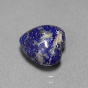 Lapislázuli azul natural de 4,82 ct, forma de corazón, opaco
