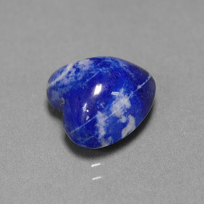 Lapislázuli azul natural de 4,42 ct, forma de corazón, opaco