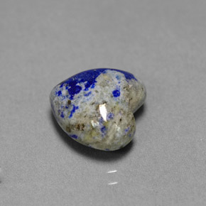 Lapislázuli azul natural de 4,45 ct, forma de corazón, opaco