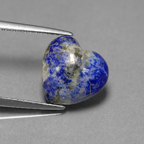 Lapislázuli azul natural de 4,25 ct, forma de corazón, opaco