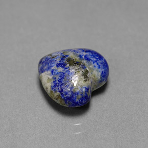Lapislázuli azul natural de 4,25 ct, forma de corazón, opaco