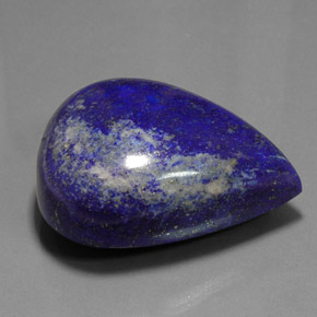 Lapislázuli azul natural de 266,50 ct, en forma de pera, opaco