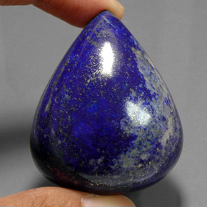 Lapislázuli azul natural de 266,50 ct, en forma de pera, opaco