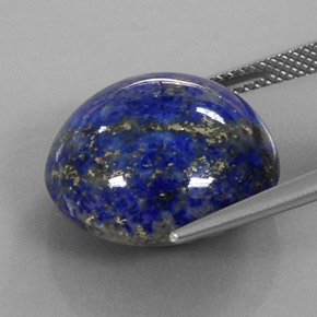 Lapislázuli Azul real natural de 24.12 ct, Corte Redondo, Opaco