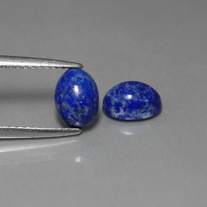 Gemas de lapislázuli azul natural de  ct, corte óvalo, opaco