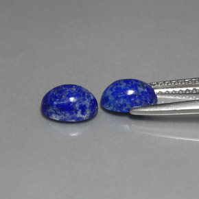 Gemas de lapislázuli azul natural de  ct, corte óvalo, opaco