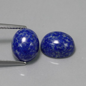 Gemas de lapislázuli azul natural de  ct, corte óvalo, opaco
