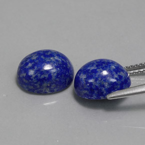 Gemas de lapislázuli azul natural de  ct, corte óvalo, opaco