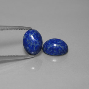 Gemas de lapislázuli azul natural de  ct, corte óvalo, opaco