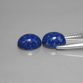 Gemas de lapislázuli azul natural de  ct, corte óvalo, opaco