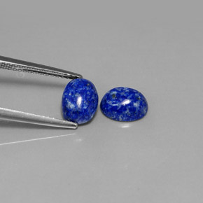 Gemas de lapislázuli azul natural de  ct, corte óvalo, opaco