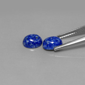 Gemas de lapislázuli azul natural de  ct, corte óvalo, opaco