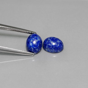 Gemas de lapislázuli azul natural de  ct, corte óvalo, opaco