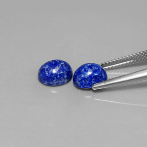 Gemas de lapislázuli azul natural de  ct, corte óvalo, opaco