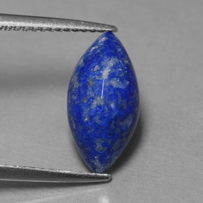 Lapislázuli azul natural de 2,98 ct, marquesa, opaco