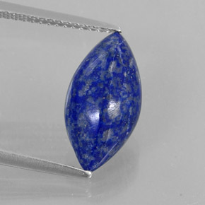 Lapislázuli azul natural de 3,29 ct, marquesa, opaco