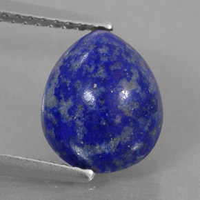 Lapislázuli azul natural de 3,51 ct, en forma de pera, opaco