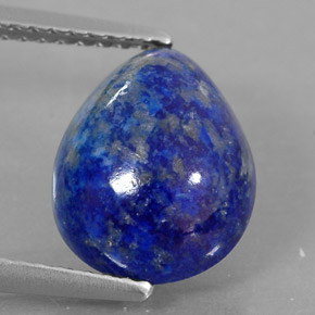 Lapislázuli azul natural de 3,68 ct, en forma de pera, opaco