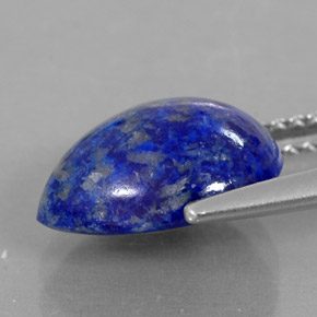Lapislázuli azul natural de 3,68 ct, en forma de pera, opaco