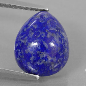 Lapislázuli azul natural de 4,49 ct, en forma de pera, opaco