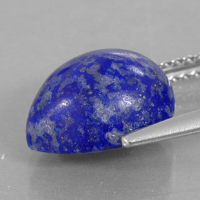 Lapislázuli azul natural de 4,49 ct, en forma de pera, opaco